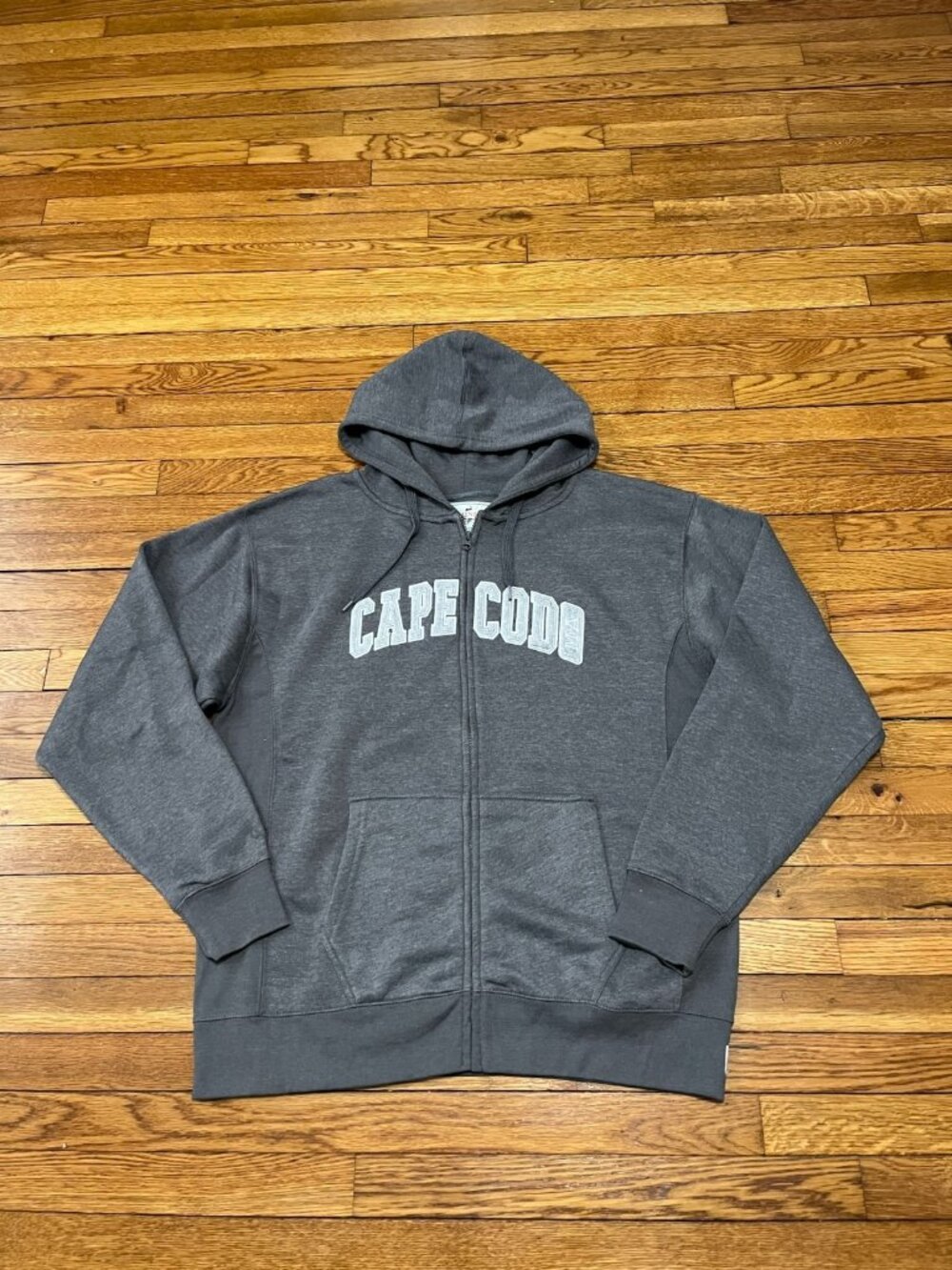 Cuffy's Cape Cod Men's Sweatshirt Full Zip Up Hoodie Gray Size XL Vacation